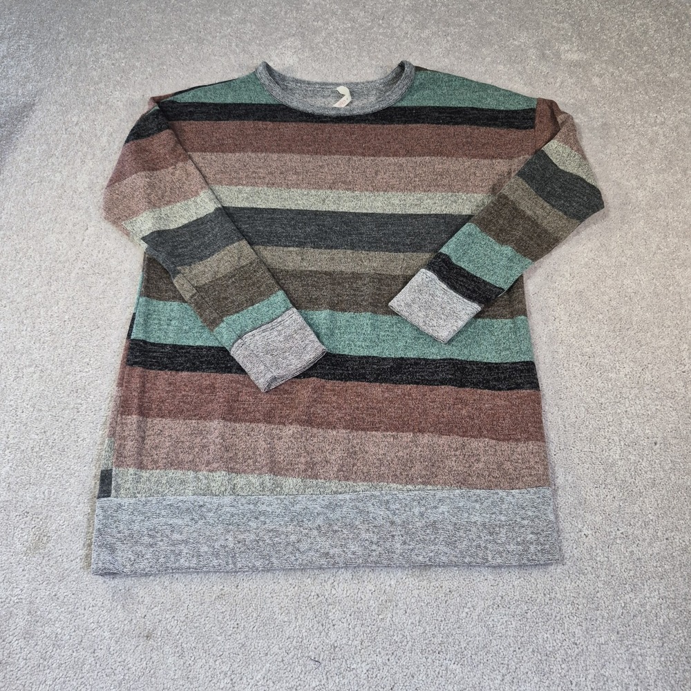Lime & Chili Blouse Sz S Striped Sheer Back NWOT Sweater Top Long Sleev